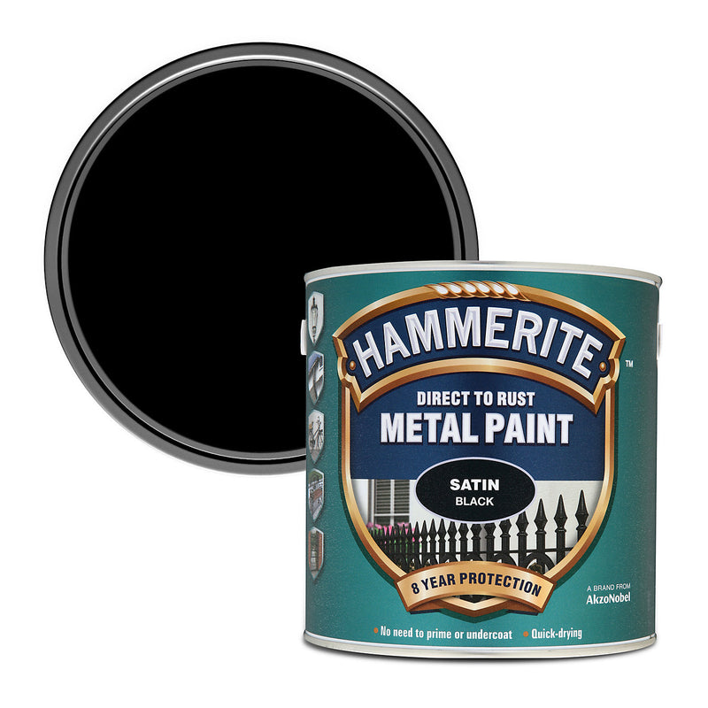 Hammerite Metal Paint 2.5 L - Satin Black