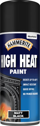 Hammerite 400ml High Heat Paint Aerosol - Black