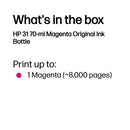 HP 31 Original Ink Bottle 70-ml Magenta 1VU27AE