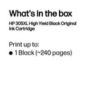 HP 305XL Original Ink Cartridge High Yield Black 3YM62AE