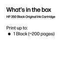 HP 350 Original Ink Cartridge 5-ml Black CB335EE