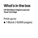 HP 55A Original LaserJet Toner Cartridge Black CE255A