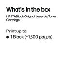 HP 17A Original LaserJet Toner Cartridge Black CF217A
