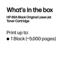 HP 89A Original LaserJet Toner Cartridge Black CF289A