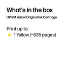 HP 951 Original Ink Cartridge 8-ml Yellow CN052AE