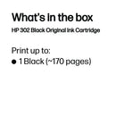 HP 302 Original Ink Cartridge 3.5-ml Black F6U66AE