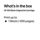 HP 303 Original Ink Cartridge 4-ml Black T6N02AE