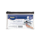 Helix 8x5 Inches PVC Pencil Case Clear (Pack of 12) X27069