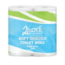 2Work Luxury Quilted Toilet Roll 3-Ply 170 Sheets (Pack of 40) JAN03091