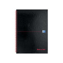 Oxford Black N Red Hardback Wirebound Notebook 140 Pages A4 (Pack of 2) 400194794