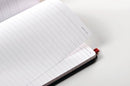 Black n' Red Casebound Hardback Notebook Ruled A4 Black 400038675