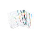 Concord Index 1-12 A4 White with Multicolour Tabs 01301/CS13