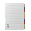 Concord Divider 10-Part A4 Multicoloured Tabs with Contents 72098/PJ20