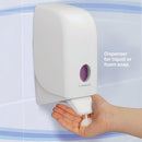 Aquarius Manual Hand Cleanser Dispenser for 1L Refills White 6948