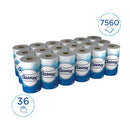 Kleenex Paper Toilet Roll 2-Ply x210 2 Rolls x18 White Pack of 36 8477