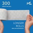 Scott Toilet Tissue 3-Ply x1800 6 Rolls x5 White Pack of 30 8558