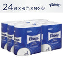Kleenex Standard Paper Toilet Roll 4-Ply x160 Sh White Pack of 24 8484