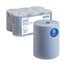 Scott Slimroll Paper Hand Towel Roll 1-Ply 190m Blue Pack of 6 6696
