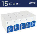 Kleenex V-Fold Paper Hand Towels 3-Ply x96 Towels Pack of 15 6710