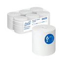 Scott Disposable Paper Hand Towel Roll 1-Ply 300m White Pack of 6 6622