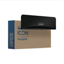 Kimberly Clark ICON Faceplate for 2 Roll Toilet Paper Disp Black 58782