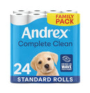 Andrex Complete Clean Toilet Roll 2-Ply 190 Sh/Roll Pack of 24 4970614