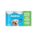 Andrex Complete Clean Mega Toilet Roll 2-Ply 290 Sh Pack of 12 4982014
