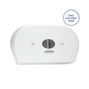 Aquarius Mini Twin Roll Centrefeed Toilet Tissue Dispenser White 7186
