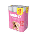 Andrex Family Toilet Roll 2-Ply 170 Sheets per Roll Pack of 24 4978918