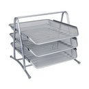 Q-Connect 3 Tier Letter Tray Silver KF00822