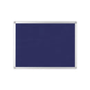 Q-Connect Aluminium Frame Felt Noticeboard with Fixing Kit 900x600mm Blue 9700028