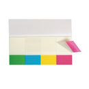 Q-Connect Quick Tabs 25x45mm 40 Tabs 4 Pads Clear/Assorted (Pack of 160) KF01225