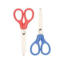 Q-Connect Ergonomic All Purpose Scissors 130mm Stainless Steel Blades Red or Blue Handle CKF01229
