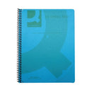 Q-Connect Spiral Bound Polypropylene Notebook 160 Pages A5 Blue (5 Pack) KF10034