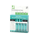 Q-Connect USB C Rechargeable Lithium Batteries Mignon AA (Pack of 4) KF14129
