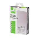Q-Connect Portable External Hard Drive 2TB with USB Cable Silver KF18084