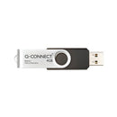 Q-Connect USB 2.0 Swivel 4GB Flash Drive Silver/Black KF41511