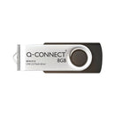 Q-Connect USB 2.0 Swivel 8GB Flash Drive Silver/Black KF41512