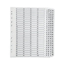 Q-Connect 1-100 Index Multi-Punched Reinforced Board Clear Tab A4 White KF97059