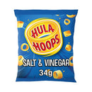 Hula Hoops Salt and Vinegar Crisps 34g Pack of 32 09078