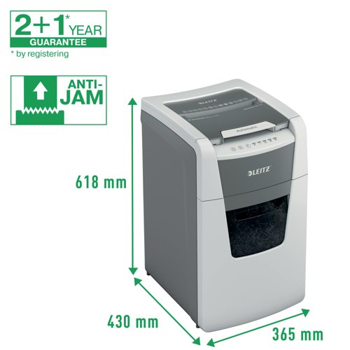 Leitz IQ Autofeed Office 150 Automatic Cross-Cut Paper Shredder P-4 Wh ...