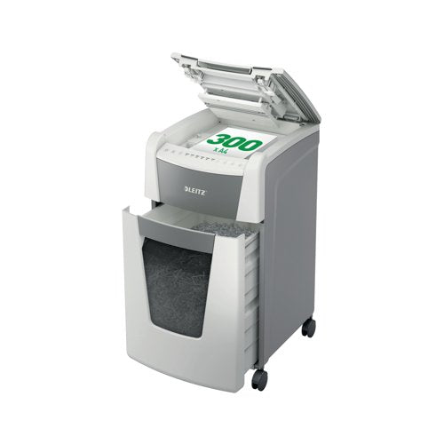 Leitz IQ Autofeed Office 300 Micro-Cut P-5 Shredder White 80161000 – UK ...