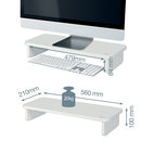 Leitz Ergo Monitor Stand 560x80x210mm White 64340001