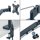 Leitz Ergo Dual Monitor Arm Dark Grey 65370089
