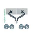 Leitz Ergo Dual Monitor Arm Dark Grey 65370089