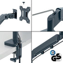 Leitz Ergo Dual Monitor and Laptop Arm Dark Grey 65380089