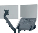 Leitz Ergo Dual Monitor and Laptop Arm Dark Grey 65380089