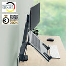 Leitz Ergo Dual Monitor and Laptop Arm Dark Grey 65380089