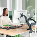 Leitz Ergo Dual Monitor and Laptop Arm Dark Grey 65380089