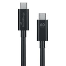MediaRange USB Type C Cable Charge and Sync USB 3.0 5Gbit 60W Max 1.2m Black MRCS213